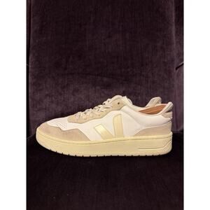 Veja V-90 Womens Size 9 Pierre White Lace Up Casual Leather Sneaker Shoes